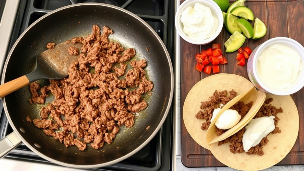 Speedy Southwest Beef Tacos
